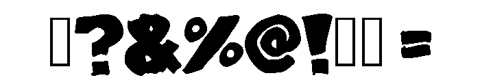 Thick Type Regular Font OTHER CHARS