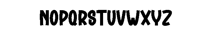 Thick Whimsy Font LOWERCASE