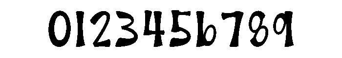 Thick Writing Font OTHER CHARS