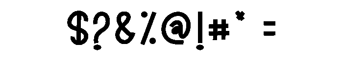 Thick Writing Font OTHER CHARS