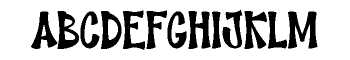 Thick Writing Font UPPERCASE