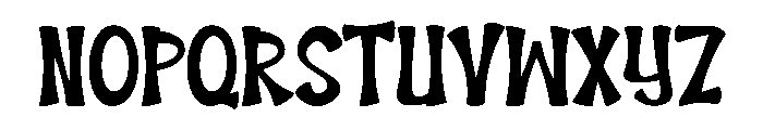 Thick Writing Font UPPERCASE