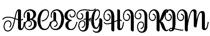 ThickSignature-Regular Font UPPERCASE