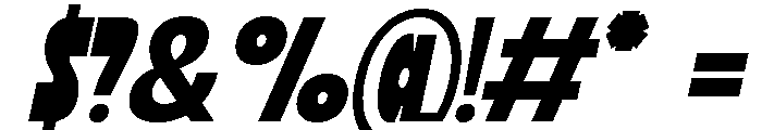 Thickbar Italic Font OTHER CHARS