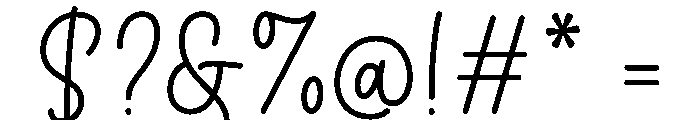 Thickloved Script Font OTHER CHARS