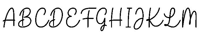 Thickloved Script Font UPPERCASE