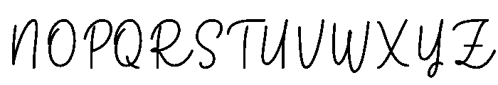 Thickloved Script Font UPPERCASE