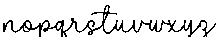 Thickloved Script Font LOWERCASE