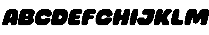Thicko Italic Rounded Font UPPERCASE