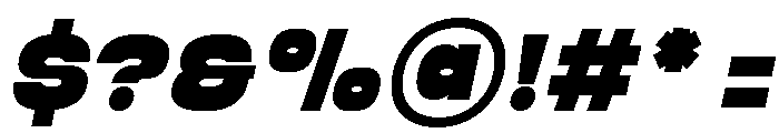 Thicko Italic Font OTHER CHARS