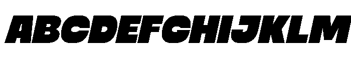 Thicko Italic Font UPPERCASE