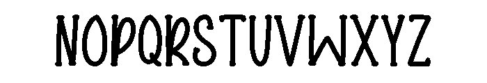 Thicky Thacka Font UPPERCASE
