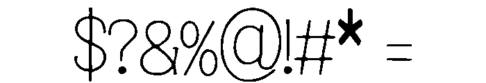 Thin_Aesthetic Font OTHER CHARS