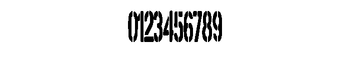 Thin Army Stencil By Sq Regular Font OTHER CHARS