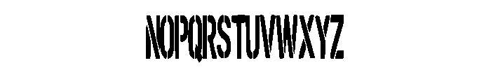 Thin Army Stencil By Sq Regular Font UPPERCASE