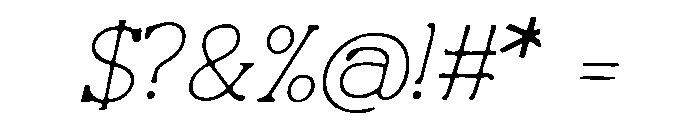 Thin_Print Font OTHER CHARS
