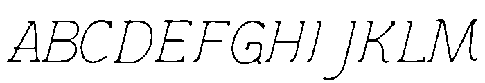 Thin_Print Font UPPERCASE