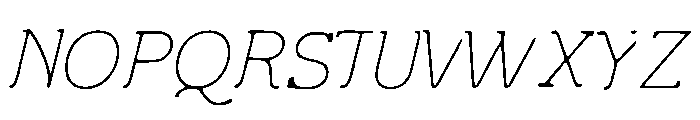 Thin_Print Font UPPERCASE