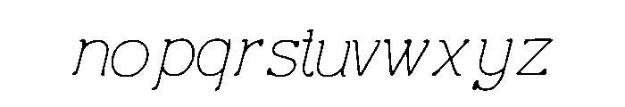 Thin_Print Font LOWERCASE