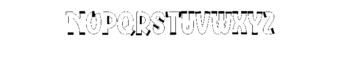 Thin Shadow Font UPPERCASE