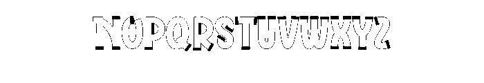 Thin Shadow Font LOWERCASE