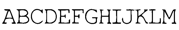 Thin Typewriter Font Font UPPERCASE