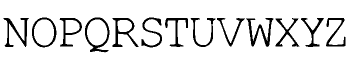 Thin Typewriter Font Font UPPERCASE