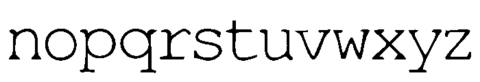 Thin Typewriter Font Font LOWERCASE
