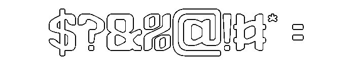 Think Possible-Hollow Font OTHER CHARS