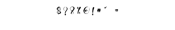 Thinking1 Font OTHER CHARS