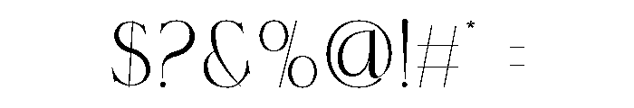 Thirand Font OTHER CHARS