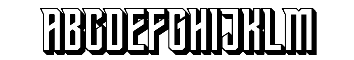 Thorade Extrude Regular Font UPPERCASE