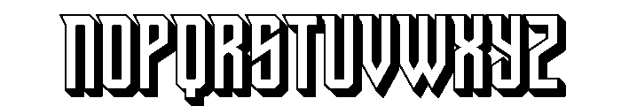 Thorade Extrude Regular Font UPPERCASE