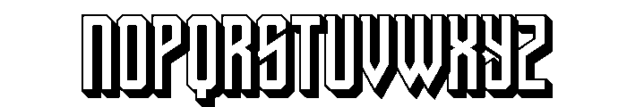Thorade Extrude Regular Font LOWERCASE