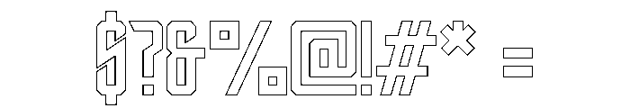 Thorade Outline Regular Font OTHER CHARS