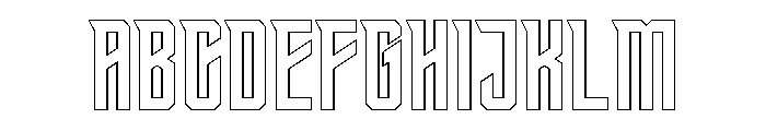 Thorade Outline Regular Font UPPERCASE
