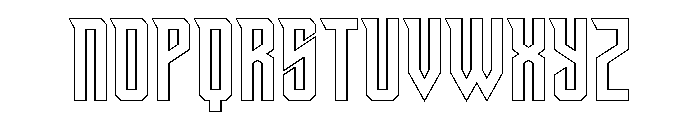 Thorade Outline Regular Font UPPERCASE