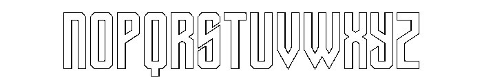 Thorade Outline Regular Font LOWERCASE