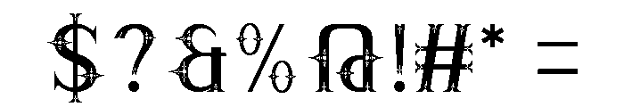 Thorns Crown Font OTHER CHARS