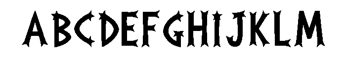 Thornstar Regular Font UPPERCASE