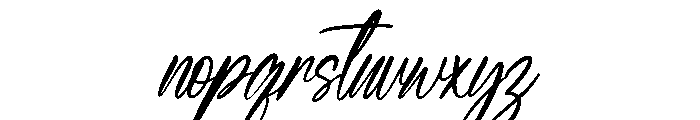 Thosterys Font LOWERCASE