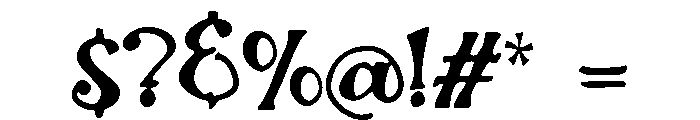 Threadtail_Lamp Font OTHER CHARS