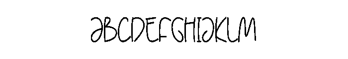 Through Holiday Font UPPERCASE