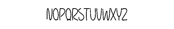 Through Holiday Font LOWERCASE
