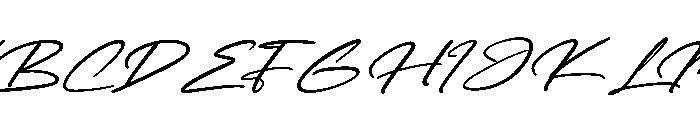 Through Out Italic Font UPPERCASE