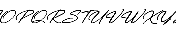 Through Out Italic Font UPPERCASE