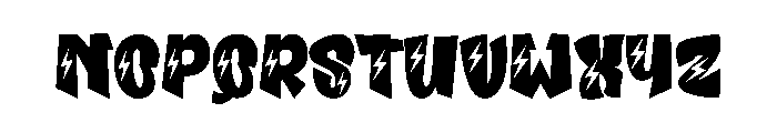 Thunder Blazing Font UPPERCASE