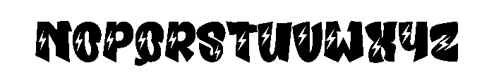 Thunder Blazing Font LOWERCASE