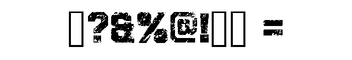 Thunder Strong Regular Font OTHER CHARS
