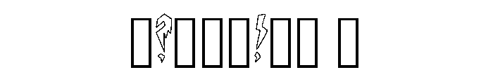 Thunderbolt Lightening  Regular Font OTHER CHARS